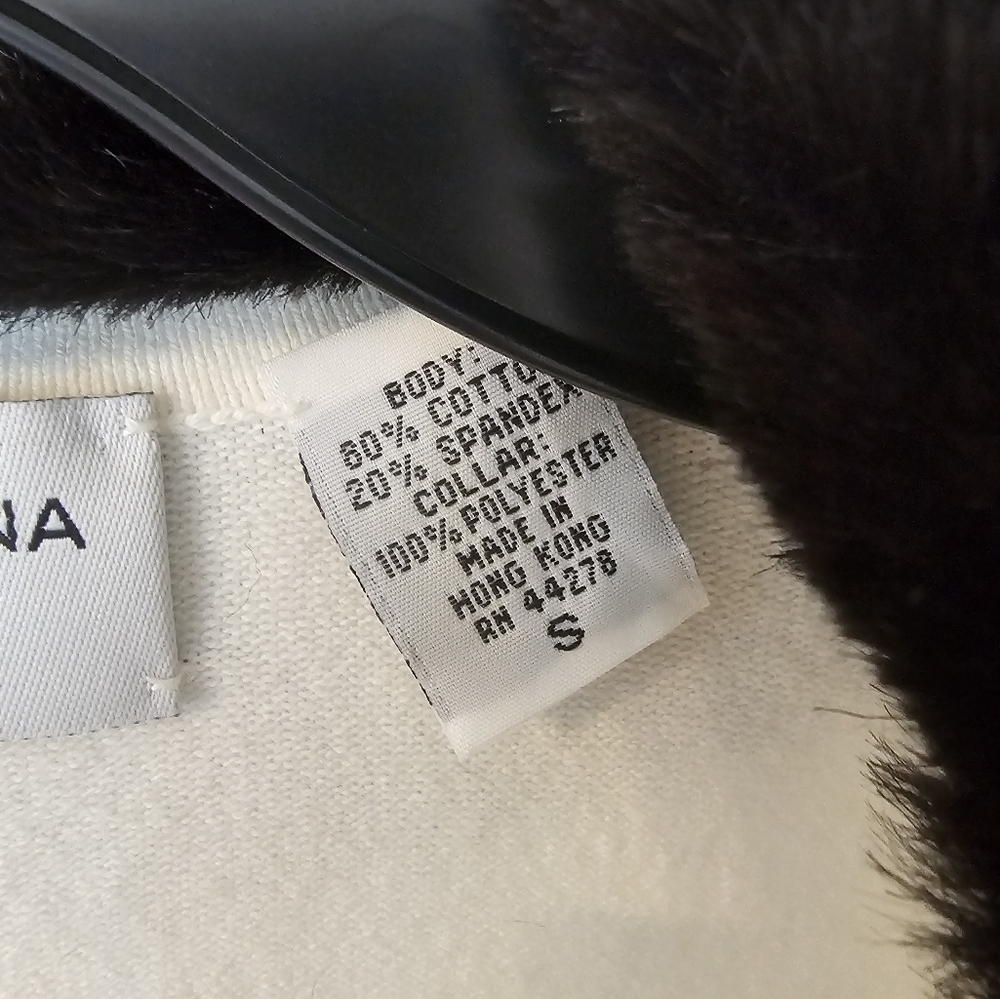 Marisa Christina Perisian Removable Faux Fur Sweater Size S - Picture 3 of 6